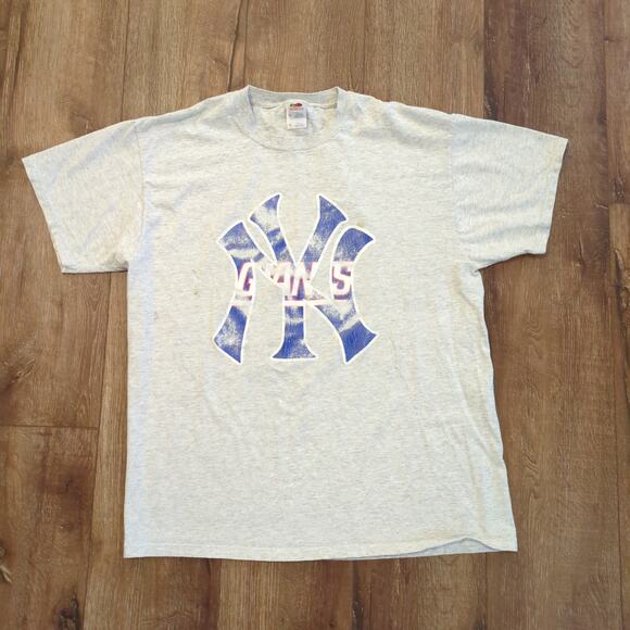 VTG New York Yankees Giants Adult XL Shirt MLB NFL Baseball Football NY Faded - Picture 1 of 8